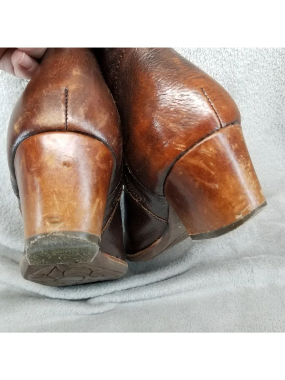 Kork-Ease Shoes Womens Size 8.5 Isa Brown Leather Side Zip Ankle Boots *Read*